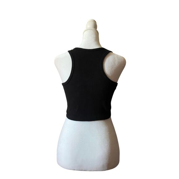 Retro Boho Black Cars Chevrolet Corvette Legacy Cropped Tank Tees Size M - Picture 2 of 2